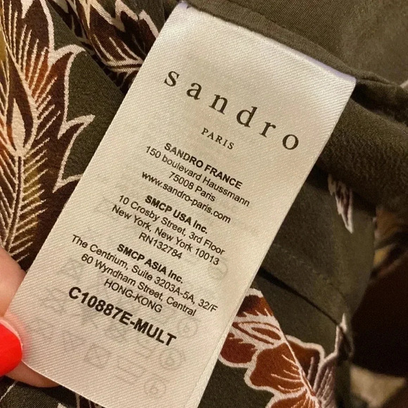 Sandro Paris silk blouse size 3 - Picture 10 of 11